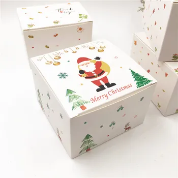 Jauns Dizains 20Pcs Papīra Priecīgus Ziemassvētku Dāvanu Kastē Kāzu Konfektes un Šokolādes Konfekšu Kaste Santa Claus Dāvanu Iesaiņojuma Kaste