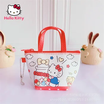 Hello Kitty Rāvējslēdzēju Bērnu Monēta Maku Modes Ūdensnecaurlaidīgs Valkājamas Cute Karikatūra Izdrukāt Sajūgs Gadījuma