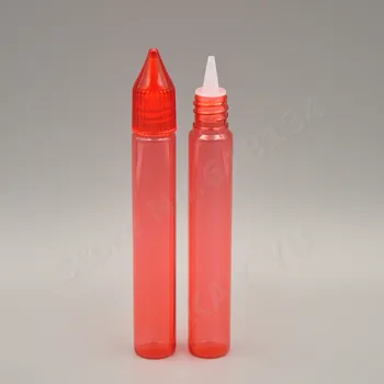 Augstas kvalitātes 2000pcs 15ml sarkanā plastmasas pudeles pilinātāju šķidruma pildspalvu pudeli ar sarkanu kristālu skrūvējamu vāciņu