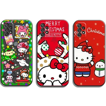 Hello Kitty Ziemassvētku Telefonu Gadījumos Samsung Galaxy A71 A51 4G A51 5G A52 4G A52 5G A72 4G A72 5G Coque Carcasa