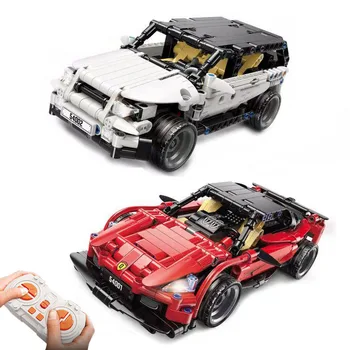 High-Tech Ķieģeļu Modelis RC Sporta Automašīnas, Celtniecības akmeņi Tālvadības apvidus SUV Transportlīdzekli Izglītības Ķieģeļi Rotaļlietas