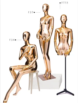 Modes Stila Pilna Ķermeņa Manekena Spīdīgu Electroplated Modelis, Rūpnīcas Direc Pārdot Pielāgota