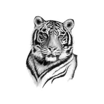 Big Black Tiger King Tetovējumiem Viltus Vīrieši Sievietes Tatoos Ūdensizturīgs Liela Izmēra Dzīvnieki, Body Art Rokas Kājas Tetovējumiem Pagaidu Uzlīmes