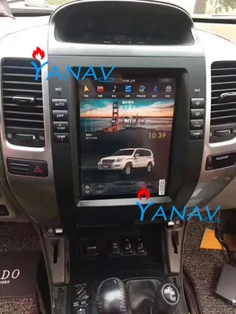Android Tesla Radio Auto Multimediju Atskaņotājs, GPS Navigācijas Toyota Land Cruiser Prado 2002-2009 Vertikālā Touch Ekrāns, Radio Dvd