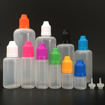 2000pcs LDPE Plastmasas pudeles pilinātāju 5ml 10 ml 15 ml 30 ml 50 ml 60ml 100ml 120ml Izspiest, eļļains šķidrums, eļļas Pudeles, Ar bērnu aizsardzībai paredzētām Vāciņi