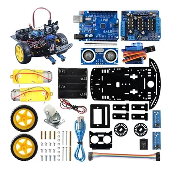 Smart Robotu Automašīnas Komplekts DIY Elektronika Starter Kit Robots Komplekts
