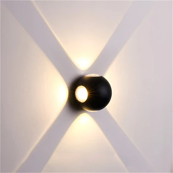 LED Minimālisma Sienas Lampas IP65 Waterproof Āra Apgaismojums Regulējams Alumīnija Black/White Vannas istabas Spogulis Gaismas Aplikācijas Murale