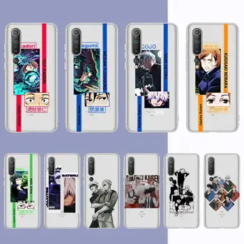 Anime Jujutsu Kaisen Gojo Pie Tālruņa Case for Samsung S20 S10 lite S21 plus Redmi Note8 9pro par Huawei P20 Skaidra Lieta