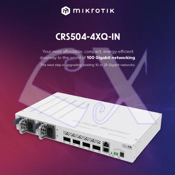 MikroTik CRS504-4XQ-IN 100Gbps Smart Izdevies Pārslēgties QSFP28 Plaukts