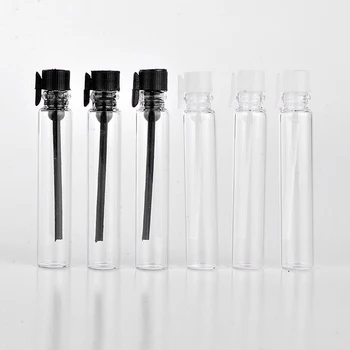 100gab 1ml/2 ml/3ml Tukšs Mini Stikla Ēteriskās eļļas Pudeles Pilinātāju Smaržas Nelielu Paraugu Pudelītes Šķidruma Aromterapijas Tests Konteineri