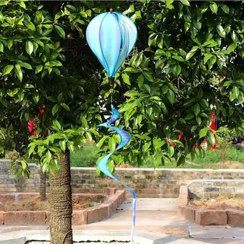 Karstā gaisa balons windsock ar plūstošs asti dārza zāliena dekori