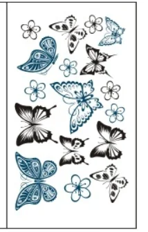 Butterfly 3D Pagaidu Tetovējumu Uzlīmes, Sievietes, Meitenes, Body Art Flash Tetovējumu Uzlīmes, Kāju, Roku, Kāju Ūdensizturīgs Tetovējums, Uzlīmes