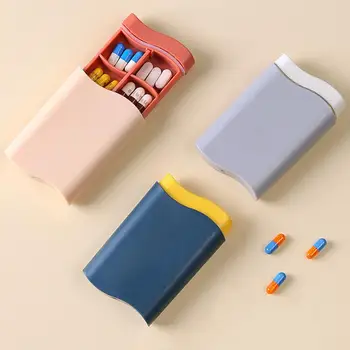 Ceļojumu Pill Organizer Mitrumu Pill Organizer Ar ABS Materiāla, Atvilktņu Tipa Tableti Traukā Ar Dažādiem Nodalījumiem