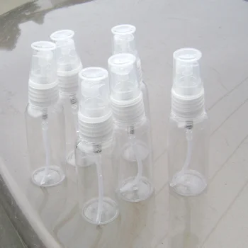 Freeshipping 50gab/daudz 30ml caurspīdīgas Plastmasas Smidzināšanas Pudeli, atkārtoti Uzpildāmas Pudeles Smaržas PET Pudele ar Smidzinātāja un Sūkņa Skaidrs Klp