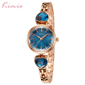 Kimio Royal Blue Sieviešu Pulksteņi Luksusa Zīmolu Modes Kleita Īpaša Dizaina Dāmas Kvarca rokas pulksteņi Aproce Siksna reloj mujer