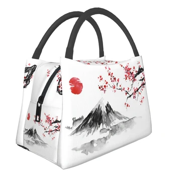Sakura Un Mount Fuji Pusdienas Somas Pusdienas Tintes Glezna Pusdienas Kaste, lai Skolas Āra Piknika Darbu