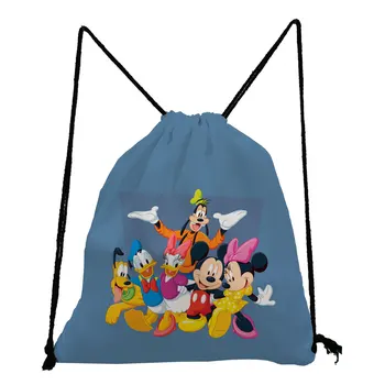 Disney Mickey Minnie Zēns Mugursoma Cartoon Mini Bērnu Mugursoma Atkārtoti Uzglabāšanas Soma Puse Ceļojumu Zilā Aukliņu Somas Portatīvo