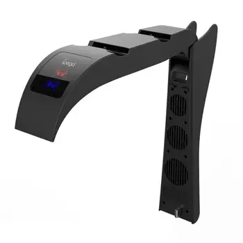 Par PS5 2 In 1 Smart Sēdekļa Uzlādes Ventilators P5 Varavīksnes Tiltu Dual Uzlādes + Dzesēšanas Ventilators Var Novietot Austiņu Uzglabāšanas Plaukts Stāv