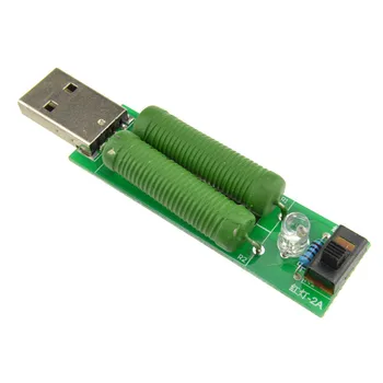 USB Mini Izlādes Slodzi Interfeiss Pretestība 2A/1A Green LED 2A Red LED Modulis Testēšanas Novecošanas Pretestība