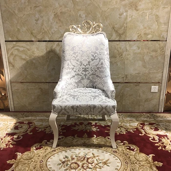 Eiropas stila grāmatu krēsla audums mīksta soma, krēsls luksusa atpūtas krēsls masīvkoka cirsts kosmētikas krēsla atzveltni ēdamistabas krēsls māja