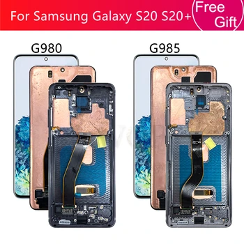 Samsung Galaxy S20 Plus Lcd G985 Touch Screen Digitizer Montāža Ar Rāmi Samsung S20 G980 Displeja Nomaiņa, Remonts
