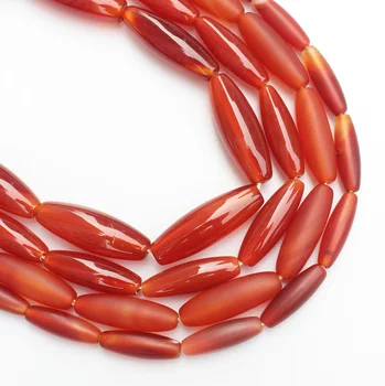 Sarkano Agate Ovālas Pērles , 15inch pa daļām 6-30mm , Par DIY Rotaslietu izgatavošana