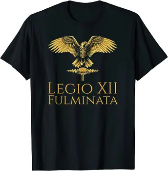 Seno Romiešu Leģiona Legio XII Fulminata SPQR Vīriešu T-Krekls ar Īsām Piedurknēm Gadījuma 100% Kokvilnas O-veida Kakla Vasaras Tees