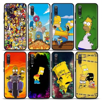 Karikatūra Homer Simpson Zēns Phone Gadījumā Xiaomi A2 8 9 SE 9T 10 10T 10S CC9 CC9E, Ņemiet vērā, 10 Lite Pro 5G Fundas Gadījumā Coques Capa