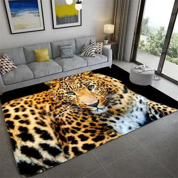 Modes Leopard Raksts Paklāju 3D Dzīvnieku Iespiesti Lielu Paklāju Dzīvojamā Istaba Guļamistaba Mīksts Paklājiņš Anti-slip Grīdas Paklāji DT13