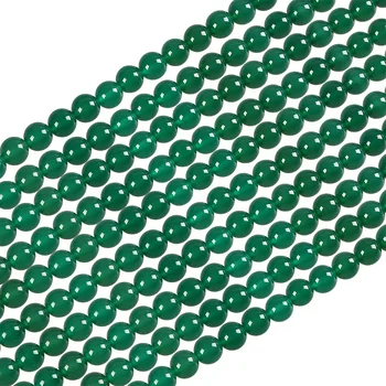 AAANatural zaļā Halcedons Atkarīgās Augstas Kvalitātes Dabīgā Akmens Apaļas Pērles Rotaslietas Pieņemšanas DIY Kaklarotas, Rokassprādzes 4 to14mm